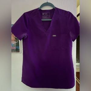 Figs Magic Purple Scrubs Catarina Top- Small